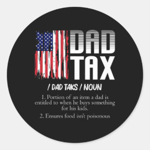 Vater Tax Definition Funny Vathday Runder Aufkleber