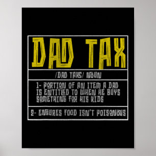 Vater Tax Definition Herren Funny Vatertag 13 Poster