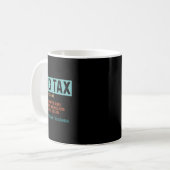 Vater Tax Definition Herren Funny Vatertag 1 Kaffeetasse (Vorderseite Links)