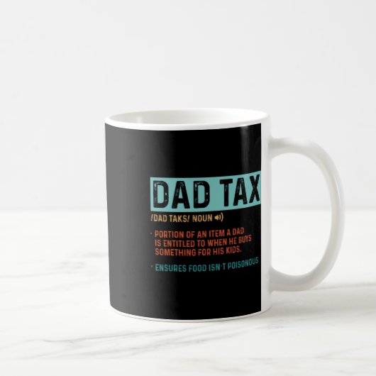 Vater Tax Definition Herren Funny Vatertag 1 Kaffeetasse (Rechts)