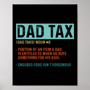Vater Tax Definition Herren Funny Vatertag 1 Poster