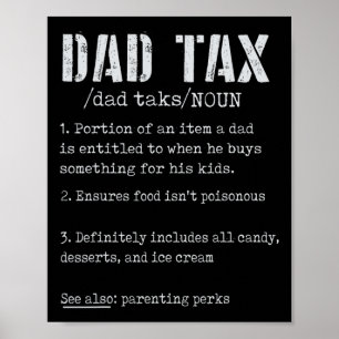 Vater Tax Definition Herren Funny Vatertag 4 Poster