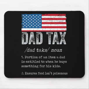 Vater Tax Definition Herren Funny Vatertag 5 Mousepad