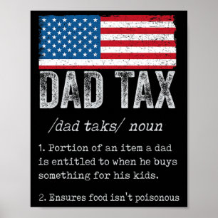 Vater Tax Definition Herren Funny Vatertag 5 Poster