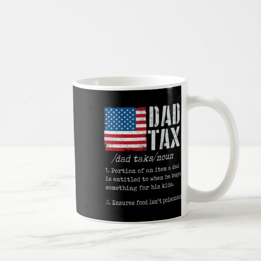 Vater Tax Definition Herren Funny Vatertag 6 Kaffeetasse (Rechts)