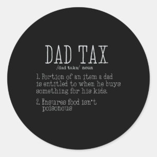 Vater Tax Definition Herren Funny Vatertag 8 Runder Aufkleber