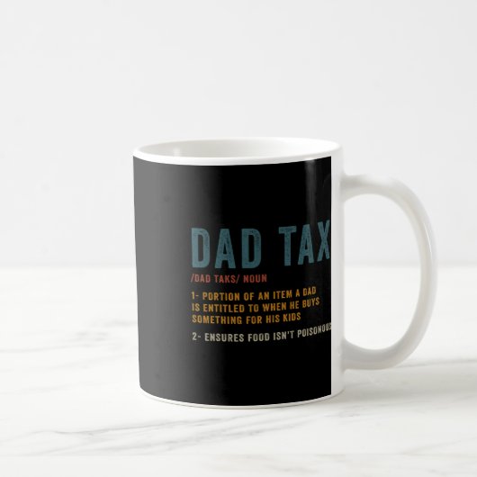 Vater Tax Definition Herren Funny Vatertag Kaffeetasse (Rechts)