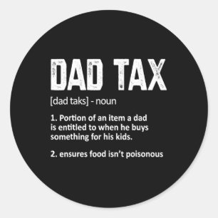 Vater Tax Definition Mens Womens Vatertag Runder Aufkleber