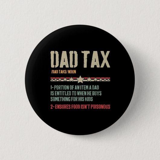Vater Tax Definition Sarcastic Funny Vatertag Button (Vorderseite)