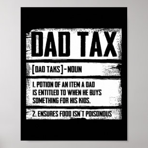 Vater Tax Definition Vatertag für Vater Daddy Mens Poster