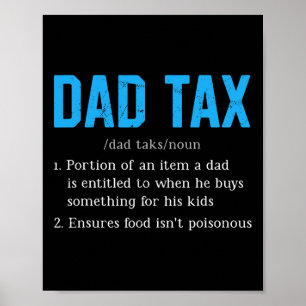 Vater Tax Funny Vater Tax Definition Vatertag Poster