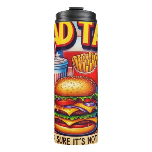 Vater Tax: Gift-Karo Thermosbecher (Vorderseite)