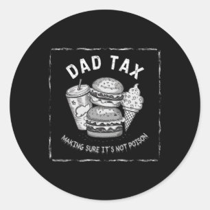 Vater Tax Unglaublich witzig Design für Vatertag Runder Aufkleber