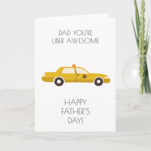 Vater Taxi Funny Vatertag Card Karte (Vorderseite)