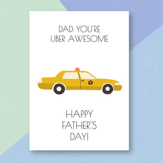Vater Taxi Funny Vatertag Card Karte