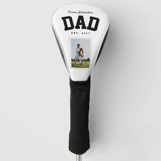 Vater-Team ein Foto sportlich schwarz Golf Headcover (Vorderseite)