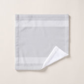 Vater-Text auf leicht silbergrauen Farbtönen Badhandtuch Set (Waschlappen)