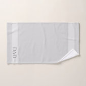 Vater-Text auf leicht silbergrauen Farbtönen Badhandtuch Set (Handtuch)