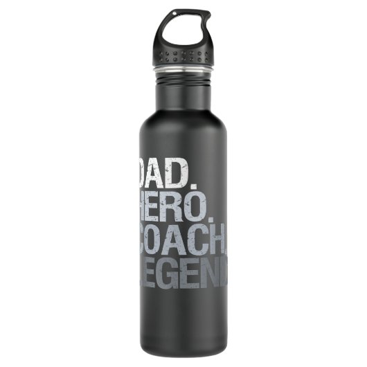 Vater The Held The Man The Legend Coach Best Coach Edelstahlflasche (Vorderseite)