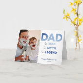 VATER The Man Myth Legend Blue Foto Vathage Day Karte (Gelbe Blume)