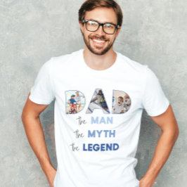 VATER The Man Myth Legend Blue Gradient Foto T-Shirt