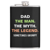 Vater The Man Myth Legend Grumpf Zitat Flachmann (Vorderseite)