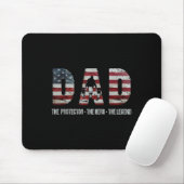 Vater The Protector Hero Legend American Flag Vate Mousepad (Mit Mouse)