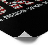 Vater The Protector Hero Legend American Flag Vate Poster (Ecke)