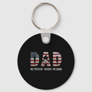 Vater The Protector Hero Legend American Flag Vate Schlüsselanhänger