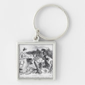 Vater Themse stellt seine Nachkommenschaft vor Schlüsselanhänger (Vorne)