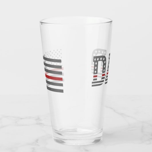Vater Thin Red Line Feuerwehrmann Vater Amerika Fl Glas (Rechts)