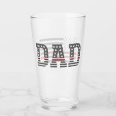 Vater Thin Red Line Feuerwehrmann Vater Amerika Fl Glas (Vorderseite)