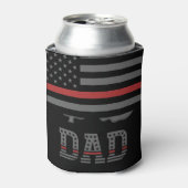 Vater Thin Red Line Feuerwehrmann Vater Geschenke Dosenkühler (Kanne Vorderseite)