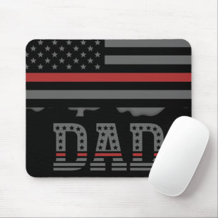 Vater Thin Red Line Feuerwehrmann Vater Geschenke Mousepad