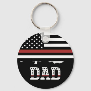 Vater Thin Red Line Feuerwehrmann Vater Geschenke Schlüsselanhänger