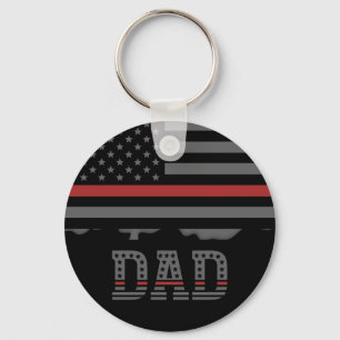 Vater Thin Red Line Feuerwehrmann Vater Geschenke Schlüsselanhänger