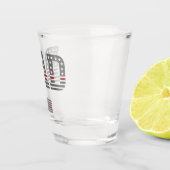 Vater Thin Red Line Feuerwehrmann Vater Geschenke Schnapsglas (Rechts)