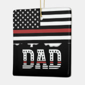 Vater Thin Red Line Firefighter Vater Geschenk Keramikornament (Links)
