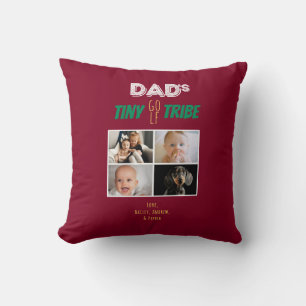 Vater Tiny Golf Tribe Fathers Tag 4 Foto Burgund Kissen