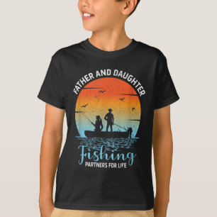 Vater-Tochter-Angelfreunde Süßer Vater-Tochter T-Shirt