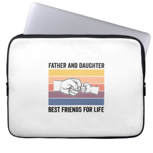 Vater-Tochter-Beste Freunde fürs Leben Vintage-Des Laptopschutzhülle