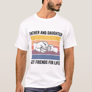 Vater-Tochter-Beste Freunde fürs Leben Vintage-Des T-Shirt