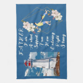 Vater-Tochter Bonding Leuchtturm Vatertag Zitat Geschirrtuch (Vertikal)