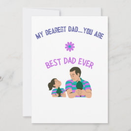 Vater-Tochter-Ice Cream Fun Design Feiertagskarte