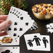 Vater Tochter Mädchen Spielkarten (In Situ)