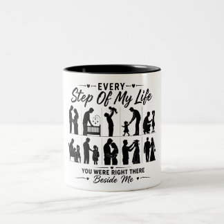 Vater-Tochter-Reise-Kaffeetasse Geschenk für Papa Zweifarbige Tasse
