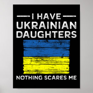 Vater-Tochter-Shirt Nichts schreckt mich Ukrainisc Poster