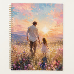 Vater-Tochter-Sonnenaufgang-Gemälde Planer