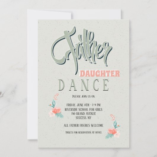 Vater-Tochter-Tanz Einladung (Vorderseite)