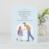 Vater-Tochter-Tanz Einladung (Stehend Vorderseite)